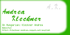 andrea kleckner business card